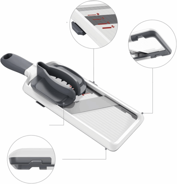 Mandoline Slicer for Kitchen – Adjustable Handheld Vegetable Cutter with Safety Guard Slice Smarter. Cook Faster. Clean Easier - Image 3