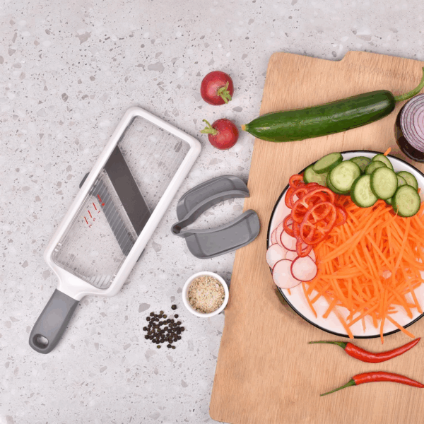 Mandoline Slicer for Kitchen – Adjustable Handheld Vegetable Cutter with Safety Guard Slice Smarter. Cook Faster. Clean Easier - Image 5